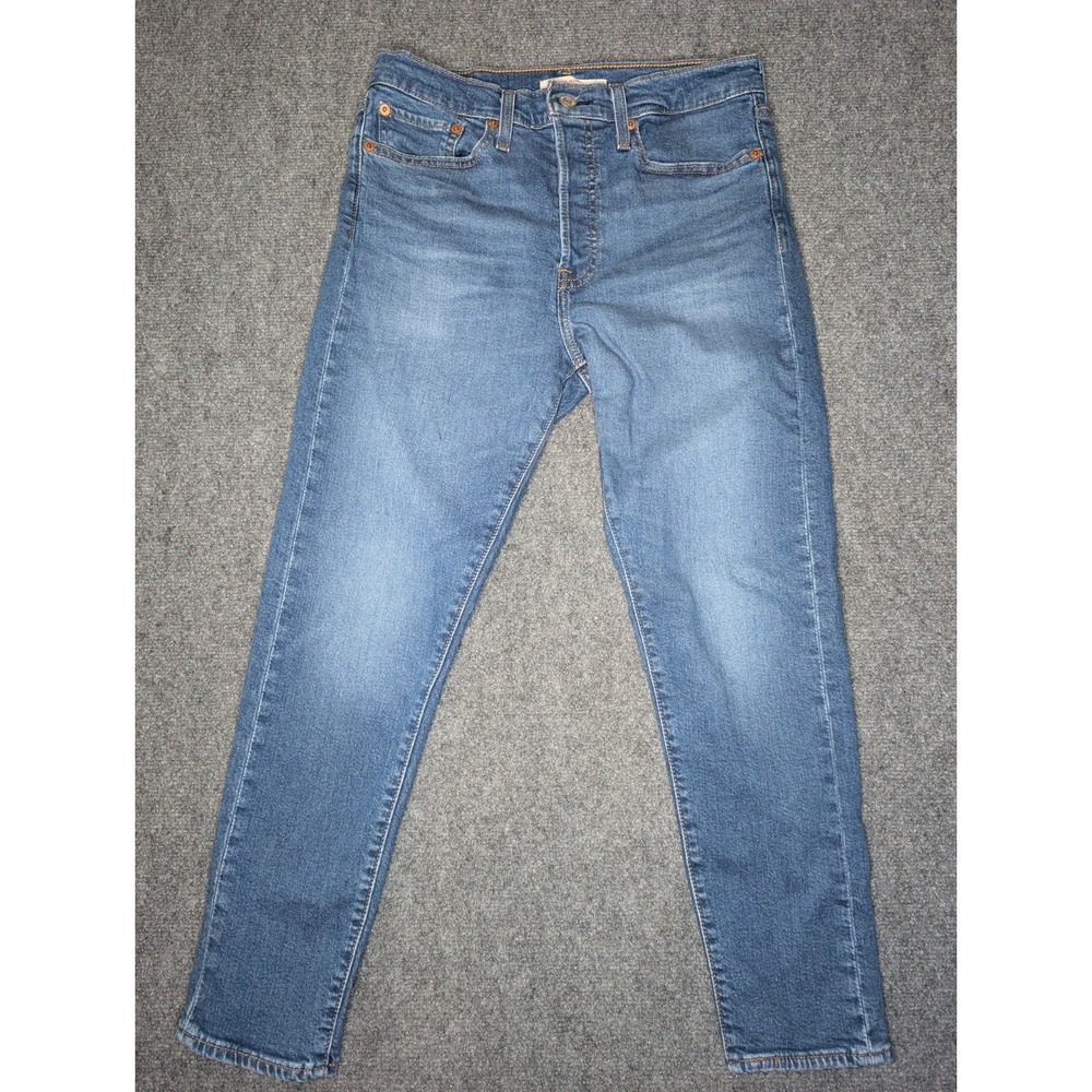 Levis Wedgie Skinny Blue Jeans Women's Size 30 Button Fly 25" Inseam